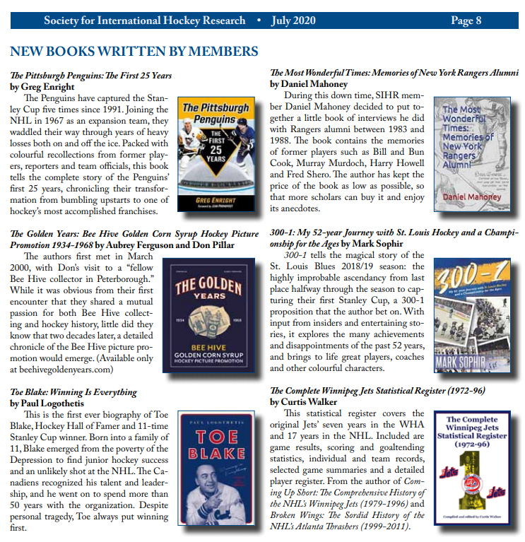 gregenright's tweet photo. Quite a thrill to see my #Pens book included in the New Books by @Sihrhockey Members feature in the latest newsletter! https://t.co/QshtewzS7T