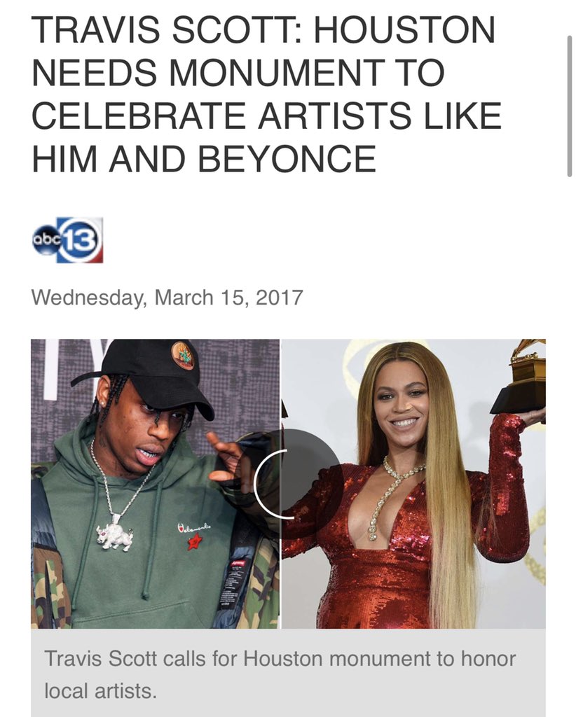 24) Travis Scott on Beyoncé“She is like the highest level, we all reach for that level.”