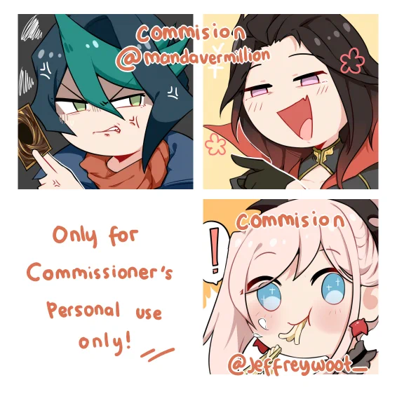 Icon/emoji commission (5/5)
Posted with permission, thank you so much!! ?✨✨
Will work on waiting list soon 