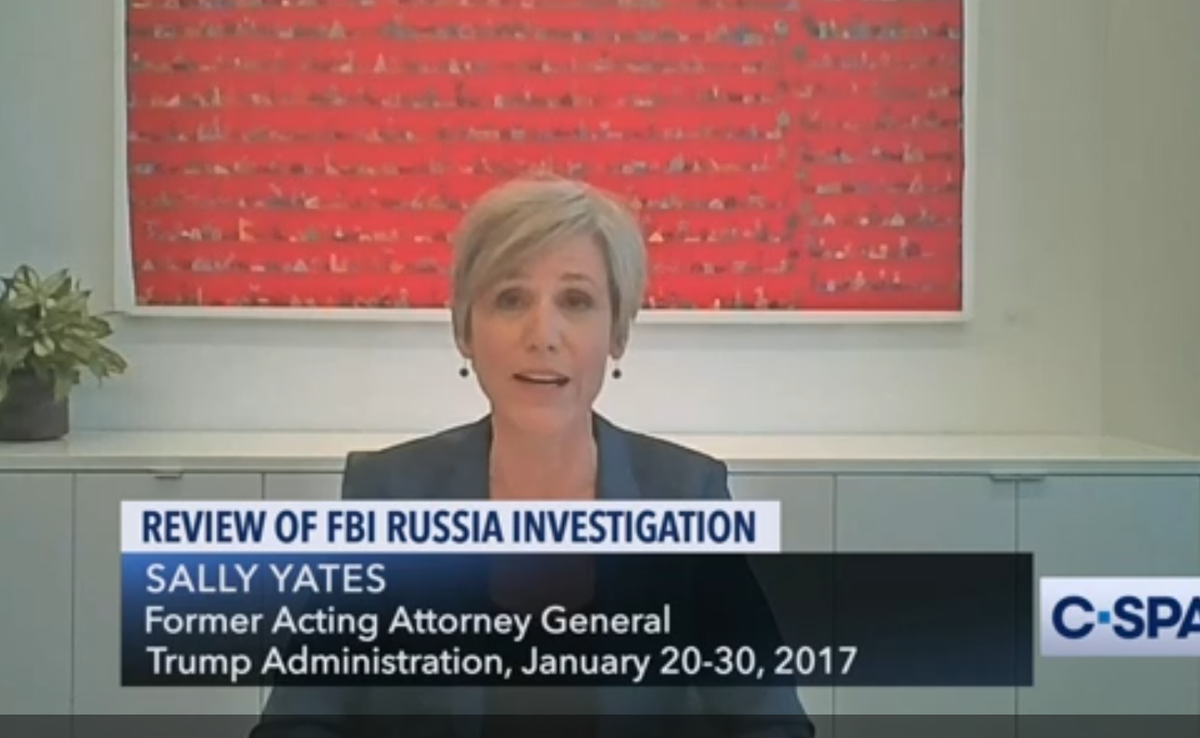YATES: Good morning. I am here to slice off your traitor hindquarters with the sweetest possible Georgia accent.Eric Garland will be live tweeting this in an embarrassing manner, for which he shall show little shame. Now, on to the treason.()