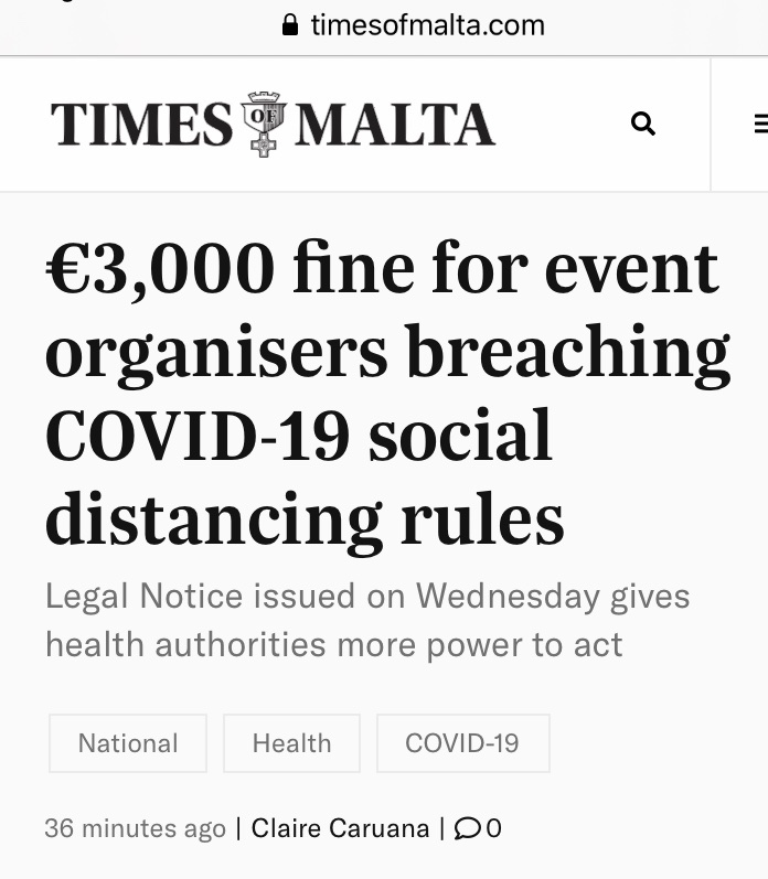 MandyMallia's tweet image. These fines for ‘mass events’ are laughable, @cgauci1, seeing that they have been implemented when @OwenBonnici is leaving students with no option but to sit for #MATSEC exams in person (rather than online), thus putting their lives and those of others at risk unnecessarily.