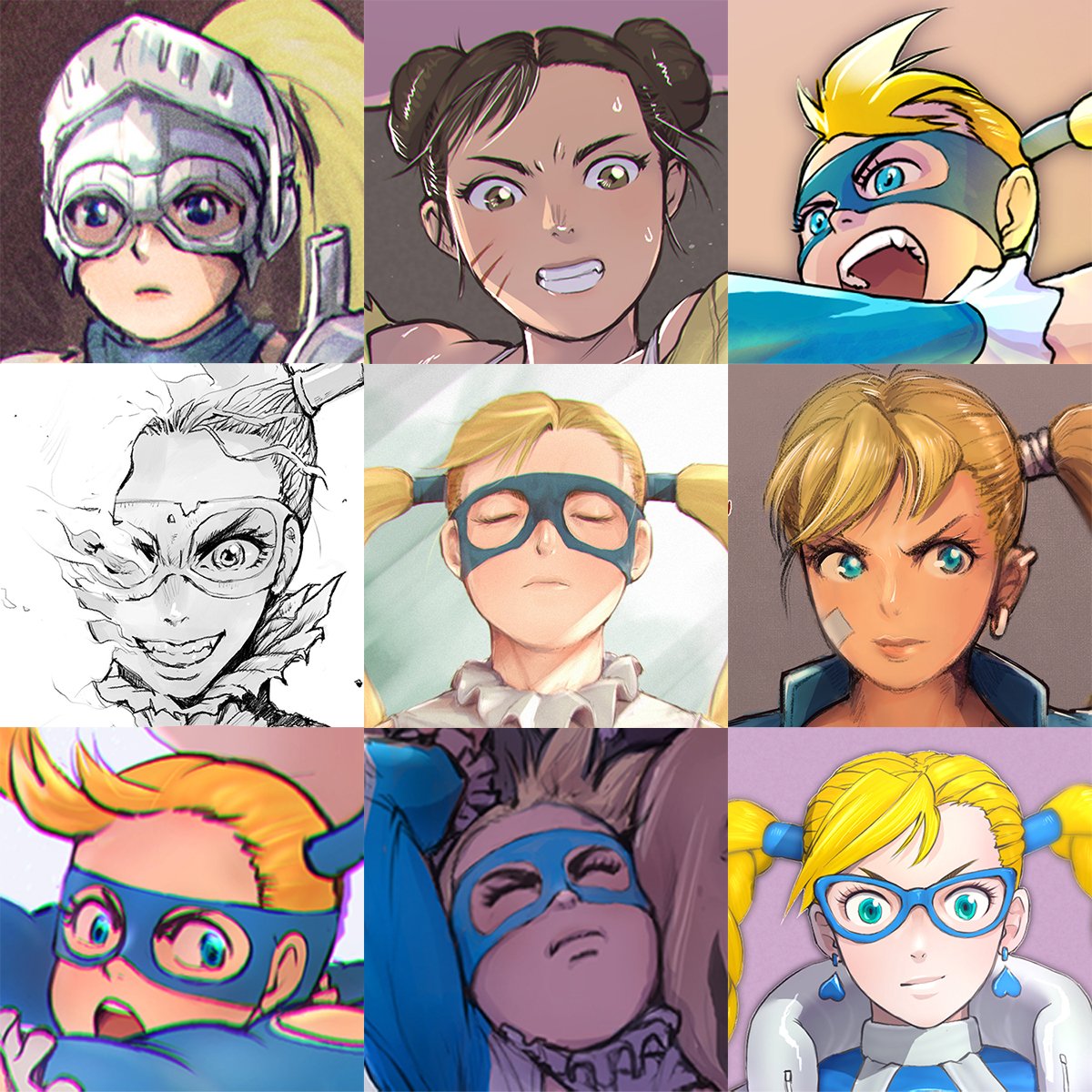 For the #faceyouart challenge, I think I may have drawn a lot of R. Mika... XD

#faceyourart2020 #StreetFighter