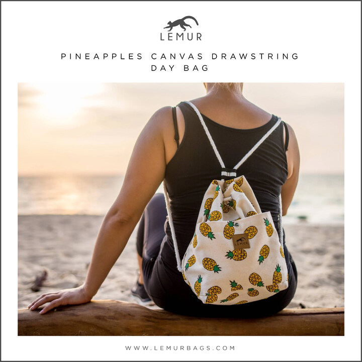 LemurStyle's tweet photo. You know life's just right with the beach is in sight! Our pineapples canvas drawstring day bag is perfect to carry essentials for a fun beach day! 🏖
Click 👇🏼
https://t.co/RBDuhYvAbi
.
.
.
#lemurbags #drawstringbags #pineapplebag #beachbag #beachbum #ecological #naturalcanvas https://t.co/6BYnYMqTL3