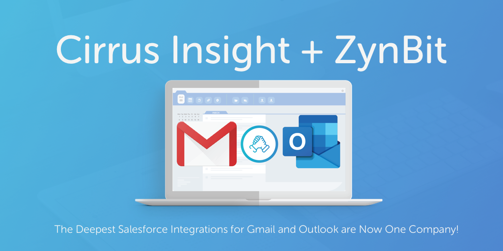 ZynBit's tweet photo. @ZynBit &amp; @CirrusInsight have now merged.
ZynBit’s product-centric leadership combined with Cirrus Insight’s market recognition brings you the most comprehensive email &amp; calendar integration in the #Salesforce space https://t.co/0FC5ERFfXZ
#sales #salesengagement #salesenablement https://t.co/gQPfkdsWyD