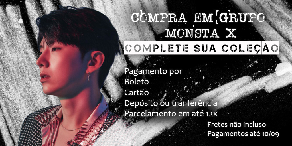 FromZeroKS's tweet image. COMPRA EM GRUPO MONSTA X
Complete sua coleção
Pagamento por
Boleto
Cartão
Depósito ou tranferência
Parcelamento em até 12x
Fretes não incluso
Pagamentos até 10/09
Forms: forms.gle/h7mxAo8MS7cph8…