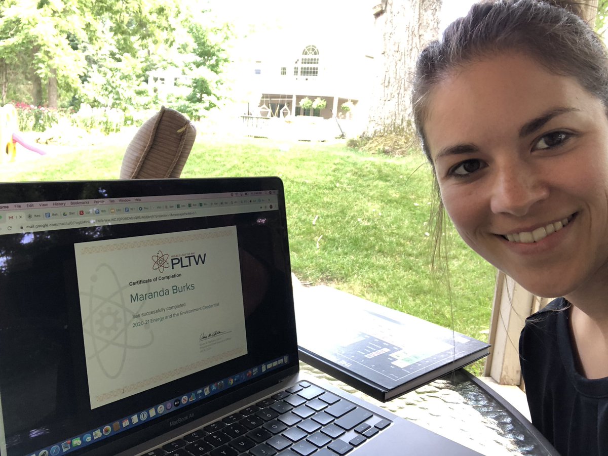 MrsBurks6's tweet photo. Last week I finished my 1st PLTW training. I’ve been eagerly waiting for this training. I was hesitant to do it virtual but it turned out great! Now I’m excited to teach my students #PLTW https://t.co/CycEE7pKQW