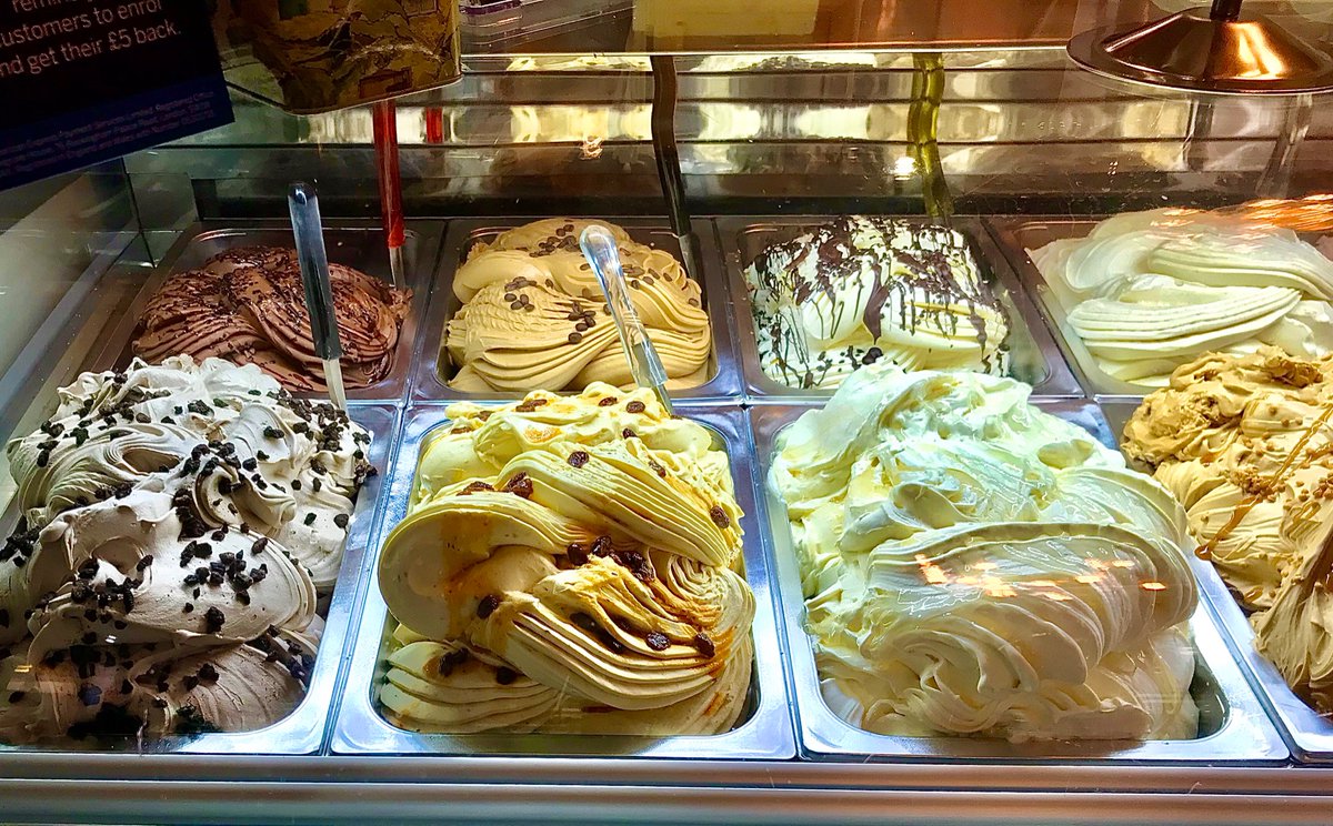 iscreamoxford's tweet photo. Will you have chocolate, oreo, coffee, rum &amp; raisin, stracciatella, honey, vanilla or salted caramel? No wonder it’s a difficult decision from the customers side of the counter! Don’t ask us as we love them all!!!! 😂🥰 
#open7daysaweek 
#oxfordindependent https://t.co/TSC5O9JwoP