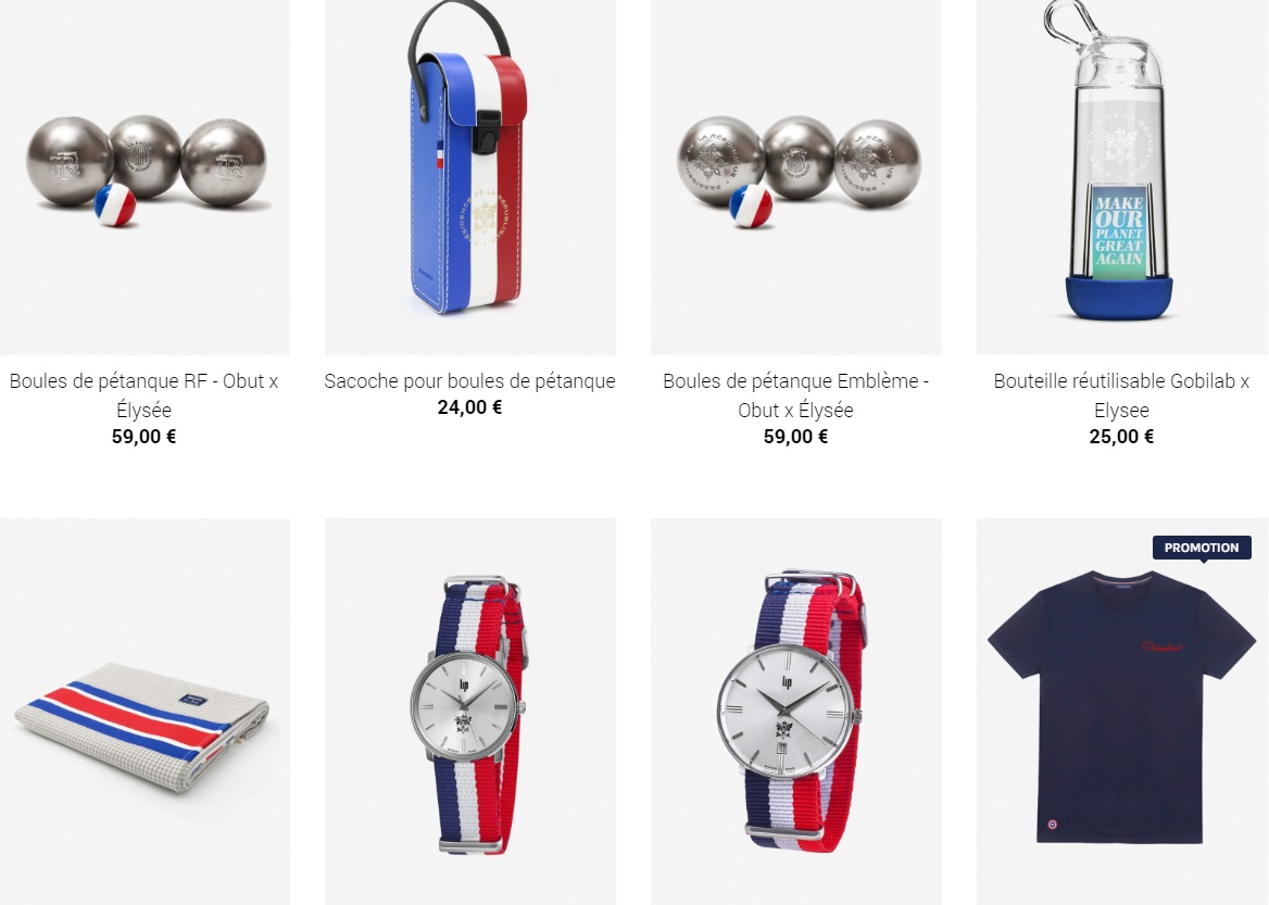 Tiens, dans le rapport de la Cour des comptes sur le budget de l'Elysée, on apprend que la vente de mugs, de t-shirts (et autres produits dérivés "Elysée") a rapporté 77 635€ l'an dernier.