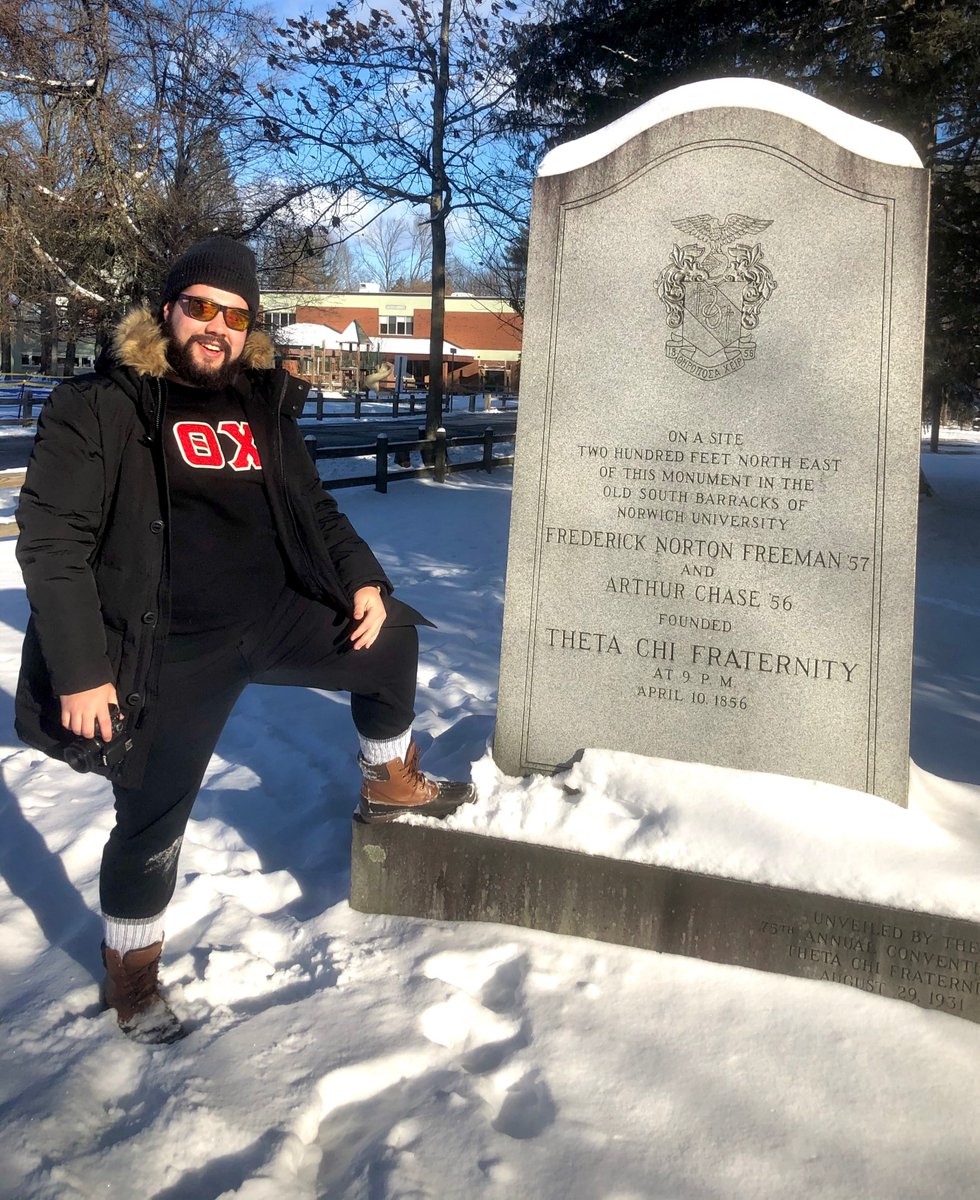 AkronFSL's tweet photo. Riley Chaney from @ThetaChiAkron is sharing his story this week for #whygreekwednesday!
Riley said, "I went Greek and joined Theta Chi in order to stay involved while pursuing my academics. The Fraternity has given me life-long friendships, and leadership skills like no other." https://t.co/w5PEhHxpKu