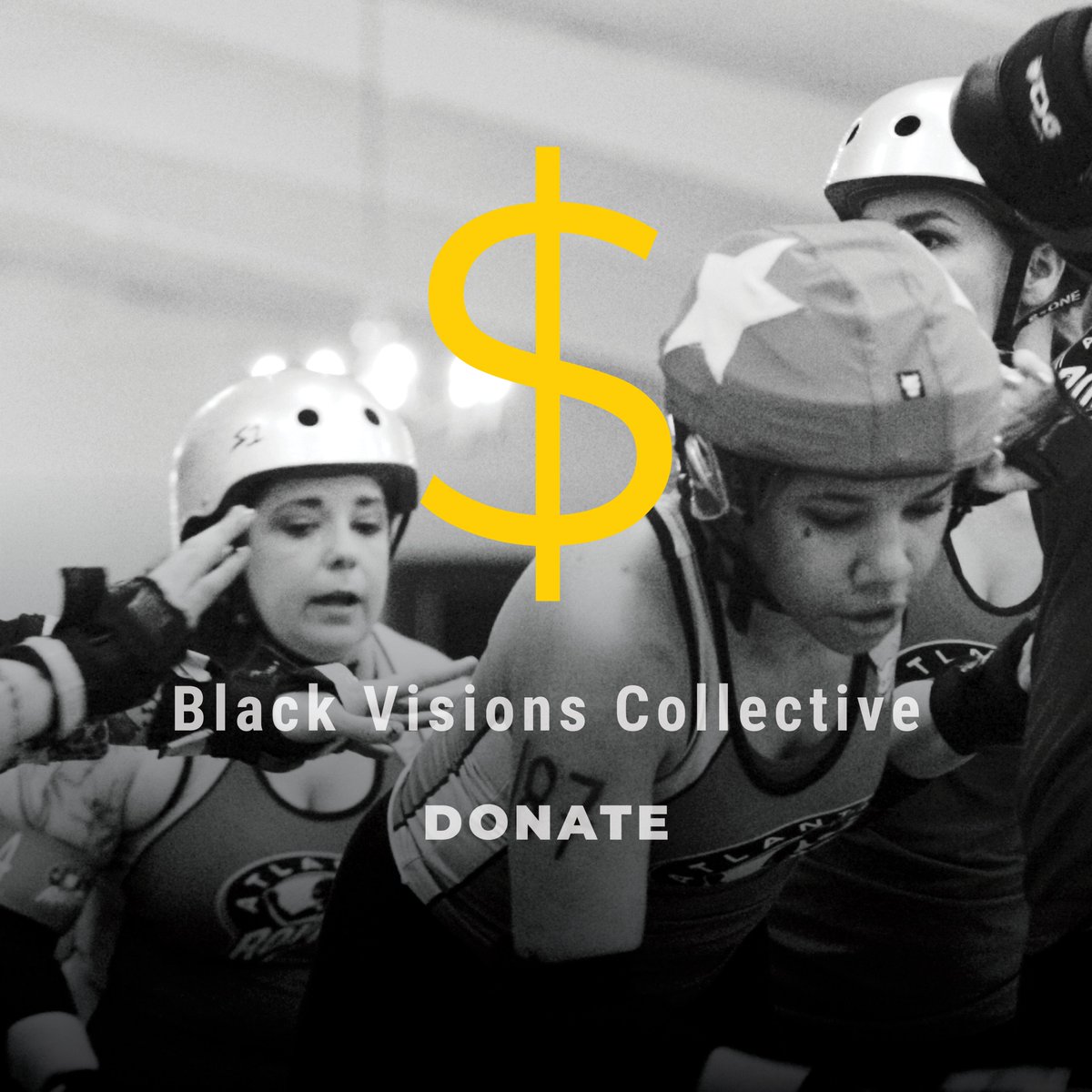 Donate to Black Visions Collective, a black, trans, and queer-led organization working to dismantle systems of oppression: blackvisionsmn.org direct donation link on our linktree (linktr.ee/ATLRollerDerby)