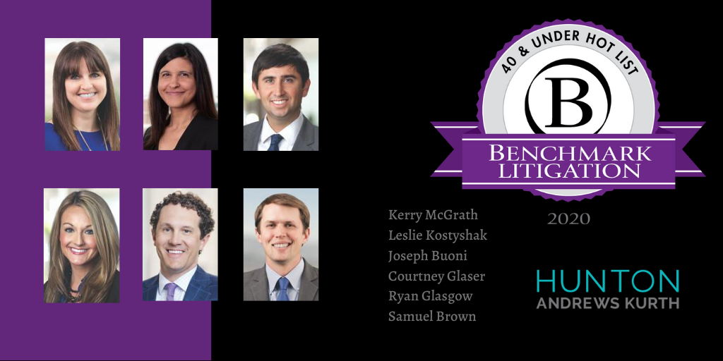 BenchLitigation's tweet image. The Benchmark Litigation 40 &amp;amp; Under Hot List 2020 is out and @HuntonAK has six attorneys represented. Follow the link to check them out and the rest of the hardworking bunch. Congratulations to all who were recognized.
#Benchmark40andUnder
spr.ly/6018G53Qp