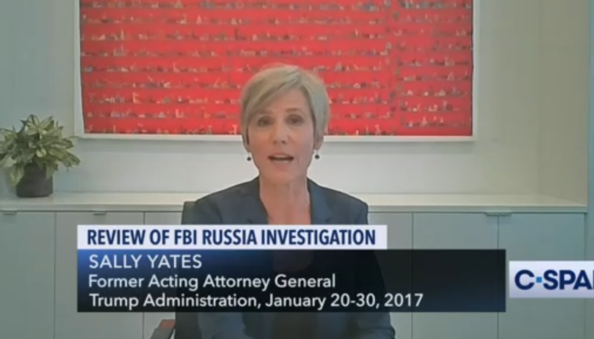 YATES: You know, we don't investigate every part of every campaign during the whole election year. You know. Unless you are begging to be a spy for Russia, which Carter Page literally was.So, yes, he got a FISA.