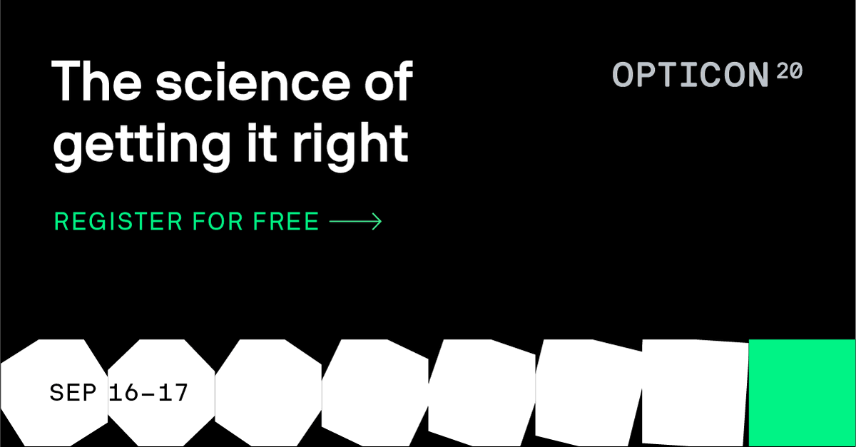 Optimizely's tweet photo. 📢 Calling all PMs, growth marketers, engineering leaders &amp; data teams: #Opticon20 registration is live! Save your spot for our free, 2-day virtual event. https://t.co/91ZHBVxv9A https://t.co/EAUZ63aYun