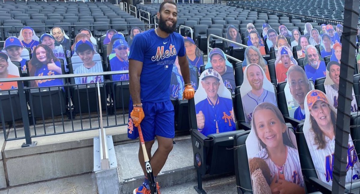 ⚾️ games restarted with the ‘catch’ being that no fans can be in attendance. The <a href="/mets/">New York Mets</a> put together a creative program to help fill that void - fans can purchase cutouts of themselves to be seated @ Shea stadium, with proceeds going to The Mets Foundation. rebuildnewyork.org/reopening/take…