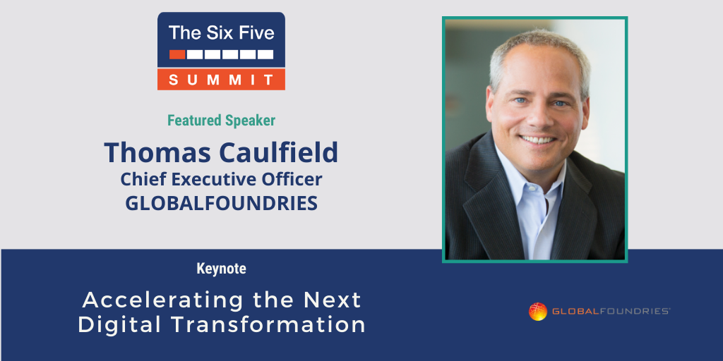 GlobalFoundries's tweet photo. In his keynote, Tom Caulfield shares insight on the vital role GF plays in enabling the transformation and what the future holds for the semiconductor industry and for humanity. Watch now! https://t.co/fR8I1y7xP1 https://t.co/mQKQCil6D1