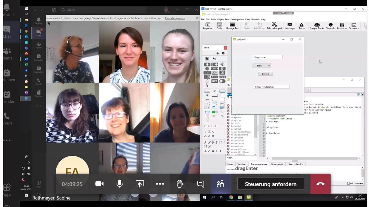 HDBW_Hochschule's tweet image. #SummerCodingCamp an der #HDBW - heute am 3. Vormittag: Die Teilnehmer*innen sind mit Enthusiasmus dabei, und auch Sabine Rathmayer, unsere Professorin für #Wirtschaftsinformatik und #CyberSecurity macht es großen Spaß!
#ProgrammierenLernen #EasyCoding #StudiumMuenchen