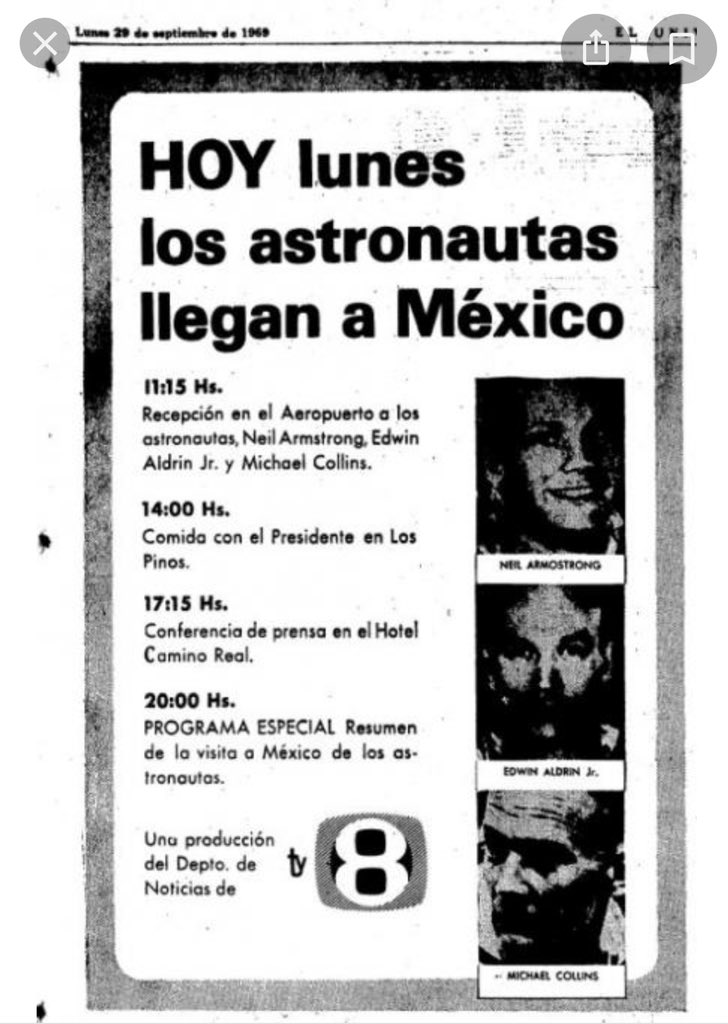 USAmbMex's tweet image. Hoy hubiera cumplido 90 años el astronauta Neil Armstrong, primer ser humano en pisar la luna, quien falleció en el 2012. Gran héroe de toda la humanidad. Lo recibieron con mucho entusiasmo en México en septiembre de 1969, 2 meses después del histórico viaje. #HistoriaCompartida