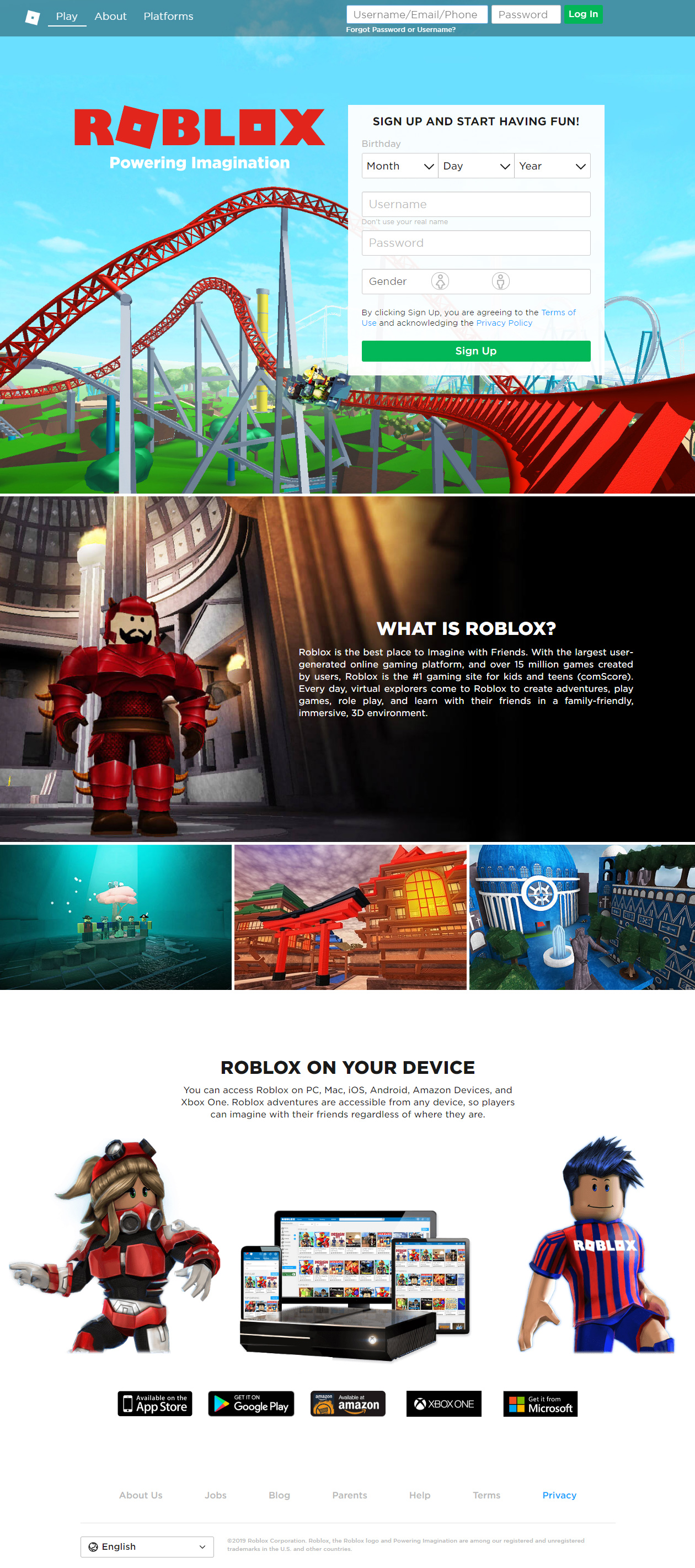 Roblox Website evolution