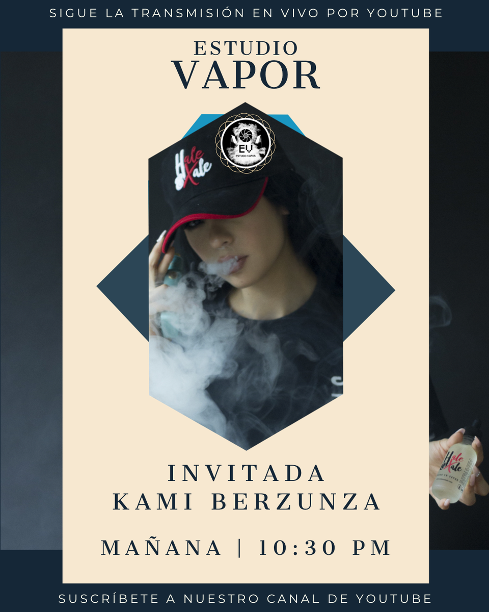 EstudioVapor's tweet photo. ♦️📸 KAMI BERZUNZA - MAÑANA - 10:30 PM - SIGUE LA TRANSMISIÓN EN VIVO POR YOUTUBE 📸♦️

‼️ PARA PARTICIPAR EN TODOS LOS SORTEOS DEL CANAL, SUSCRÍBETE A NUESTRO CANAL DE YOUTUBE ‼️

🔥 https://t.co/eqMSeOVIBU 🔥

#vape #vaper #vaping #vapemex  #estudiovapor #vapeamx https://t.co/J5FHdGr4WR