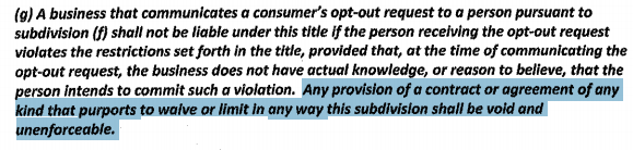 And also it makes it very clear that a dominant actor like Google can't force its surveillance needs through a "Take it or leave it" contract as they did when GDPR rolled out. This is the risk in any regulations, CRPA tries to cover this here. /17