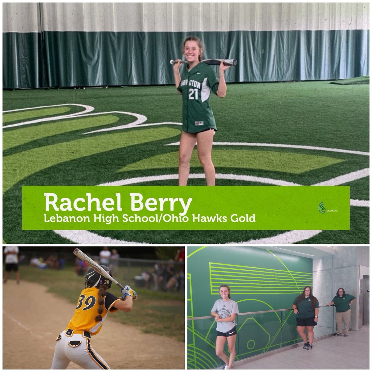 RachelBerry039's tweet photo. I am very excited to announce my verbal commitment to Wilmington College to further my academic and athletic career! Thanks to @Whutch16, my teammates, and family for your support and encouragement over the years. Go Quakers! 💚 #Wolfpack @DubC_Softball https://t.co/TjngAzblqp