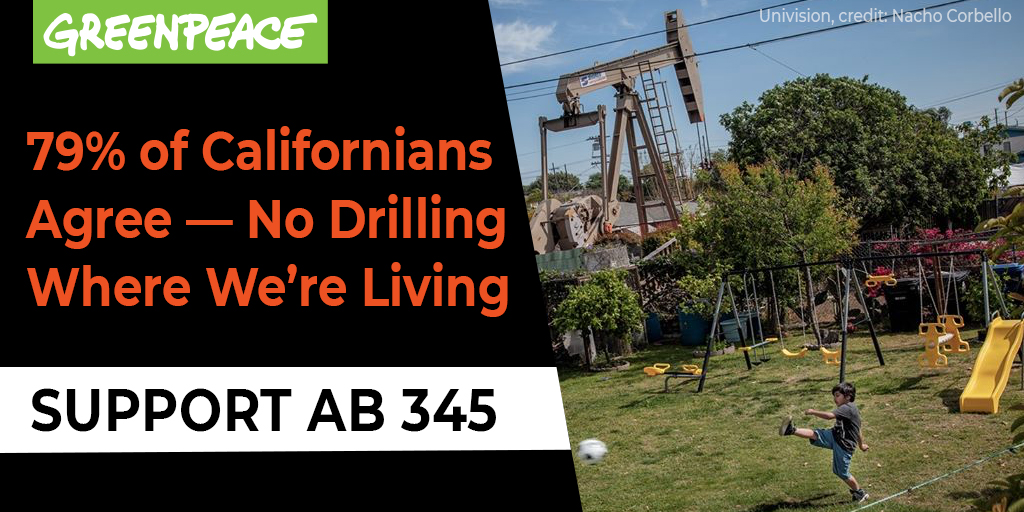 79% of Californians support a 2,500ft public health buffer btwn extraction sites & the communities living, working, & playing near them. Yet California is currently one of the few oil-producing states w/ no required distance btwn drilling & communities.  http://bit.ly/3grhcdM 