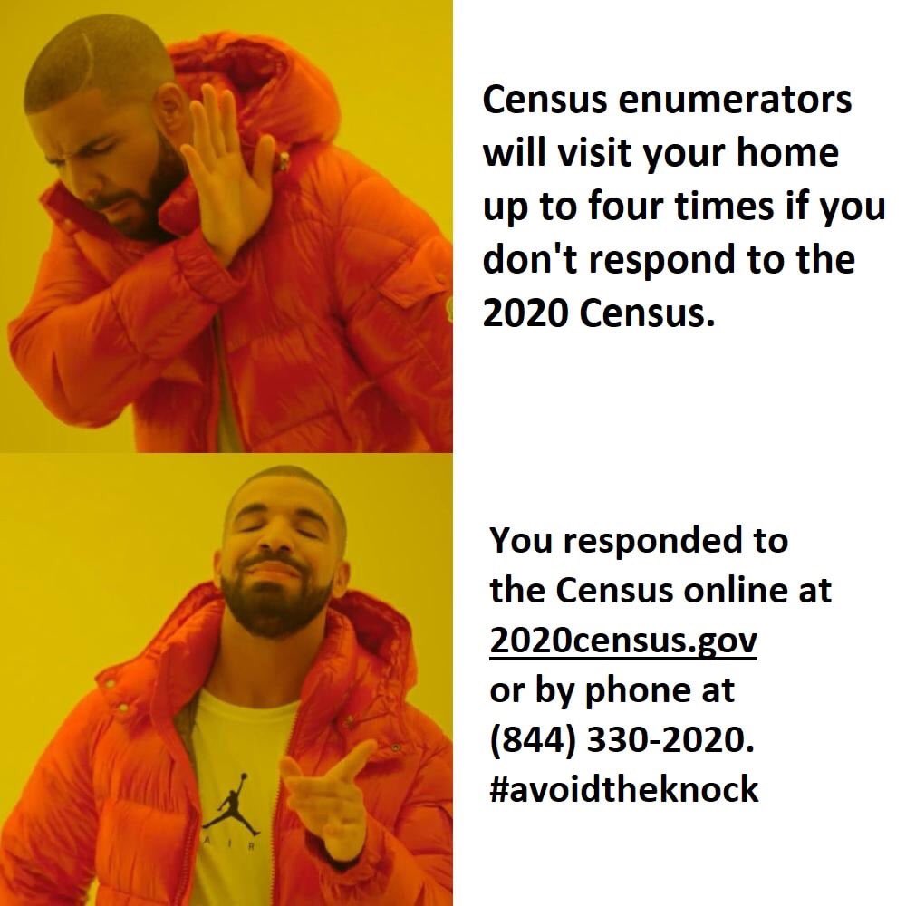 RaleighPlanning's tweet photo. Census takers from our area will be stopping by your home to help you (and everyone in your home) be counted in the 2020 Census. #AvoidTheKnock and take your census today!
🔗 https://t.co/ZO0RGl3ju6
📞 1-844-330-2020
📫 Submit via mail
#ralpol #raleigh https://t.co/NSk7fSg0kb
