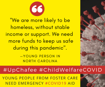 fosterclub's tweet photo. We have a special responsibility to young people who reach adulthood in foster care. Foster youth need - and deserve - support of Congress now more than ever. #UPChafee by $500m to keep our promise to youth from #FosterCare. #ChildWelfareCOVID https://t.co/BbmJmMfZo9