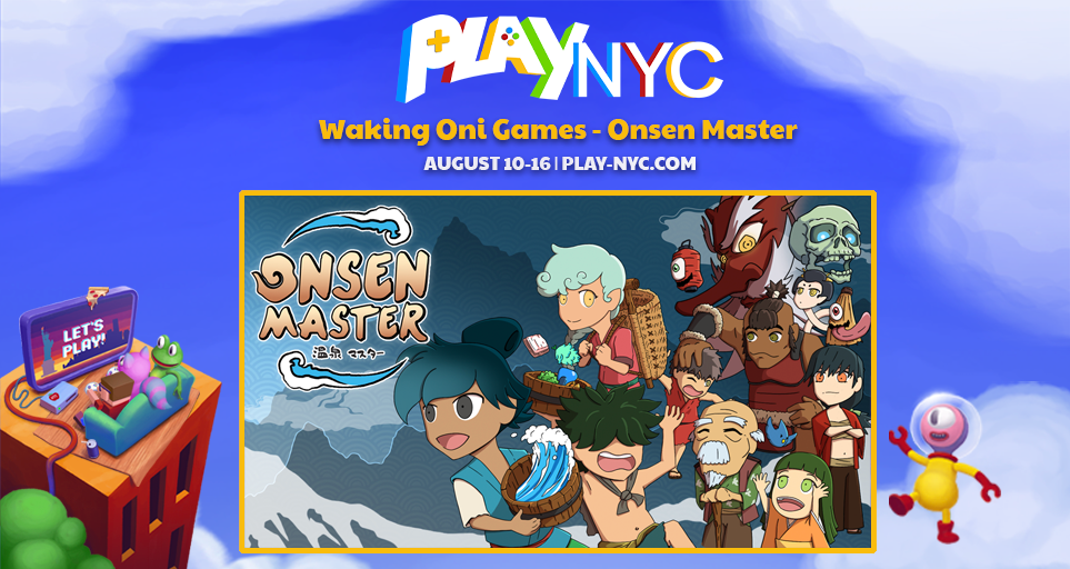 Playcrafting's tweet photo. Onsen Master by @wakingonigames is a hot springs customer management game where players must revitalize onsen across the fantasy island of Izajima!

🛀 Check out Onsen Master &amp; 100+ games at #PlayNYC!
🎉 RSVP: https://t.co/Ir27EqnRTu.

#indiegames #indiegamedev https://t.co/kEHryhiXS4