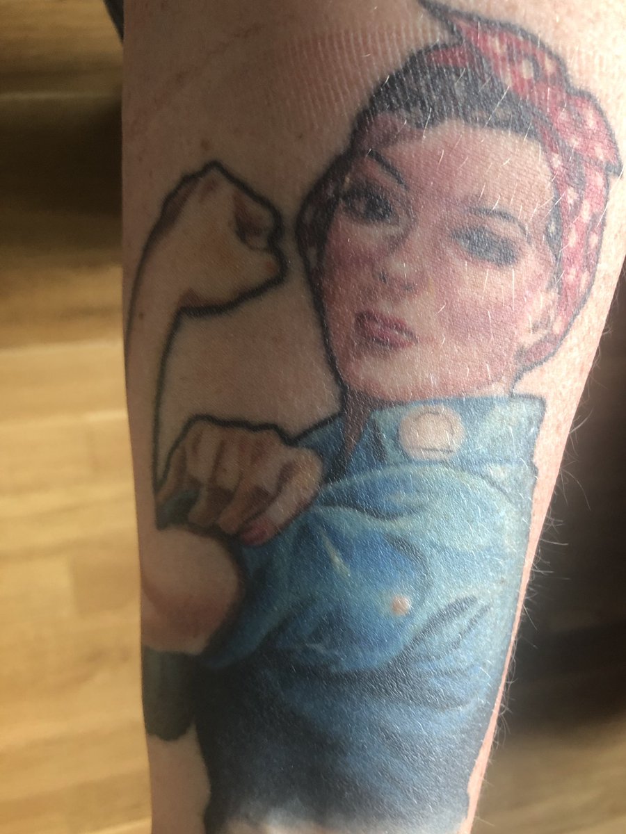 LeeAnneMenzies's tweet photo. @JoolsBell55 Did you remember I had Rosie as a tattoo? #Sisterhood #WomenForIndependence 
#IndependenceForWomen https://t.co/H2tdPPfcGu