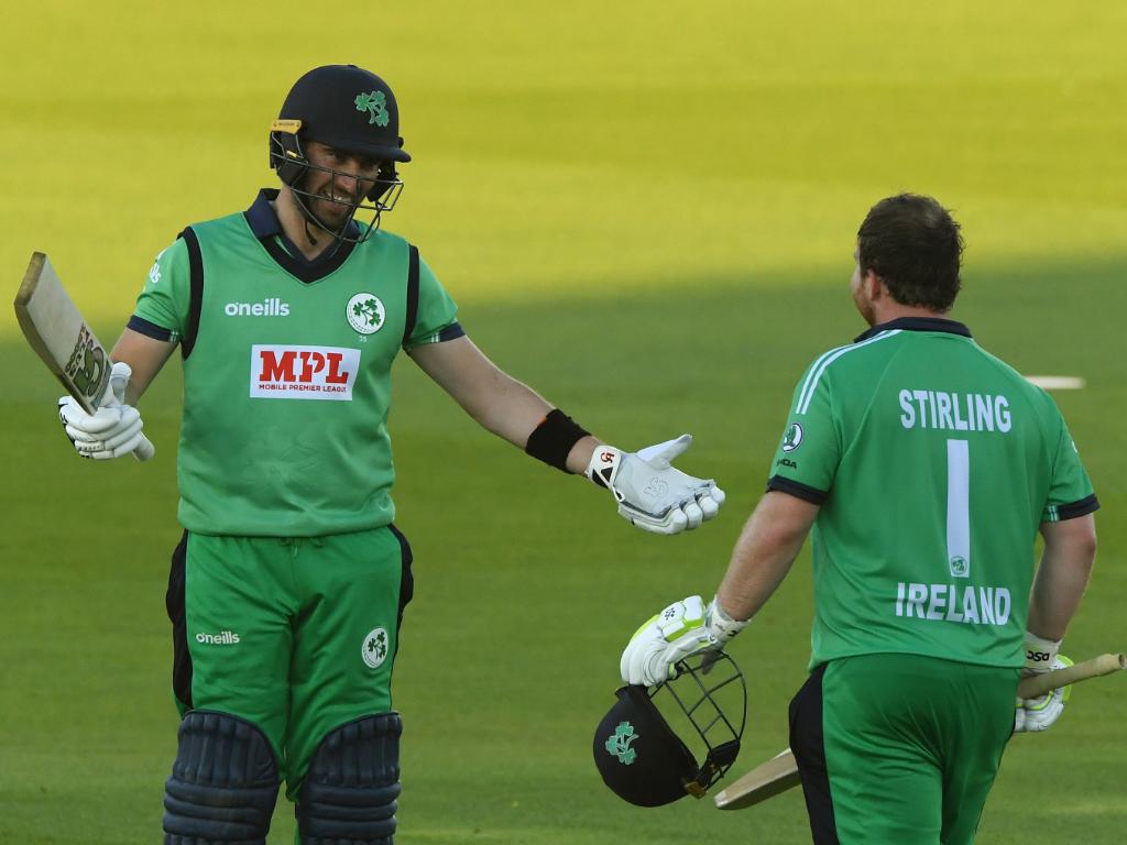 ICC's tweet photo. 💬 "I love batting with Paul. He's my favourite player to bat with."

Ireland captain Andrew Balbirnie enjoyed his time in the middle with Stirling during their match-winning, record partnership of 214 v England 🙌

#ENGvIRE | READ MORE 👇 
https://t.co/vl5NZQHkcp https://t.co/TitPv0AECO