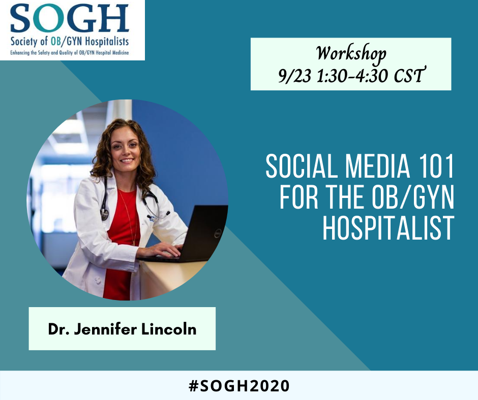 sogh_official's tweet photo. Registration to our ACM includes access to workshops that you can join live or stream for 3 months afterwards! Join Dr. Lincoln discussing social media for the OBGYN #Hospitalist.
https://t.co/vRfzJ8gaap
@ahsm_org #medtwitter #socialmediadocs #SOGH2020 #docsoftwitter @kevinMD https://t.co/myADQ7vaUx