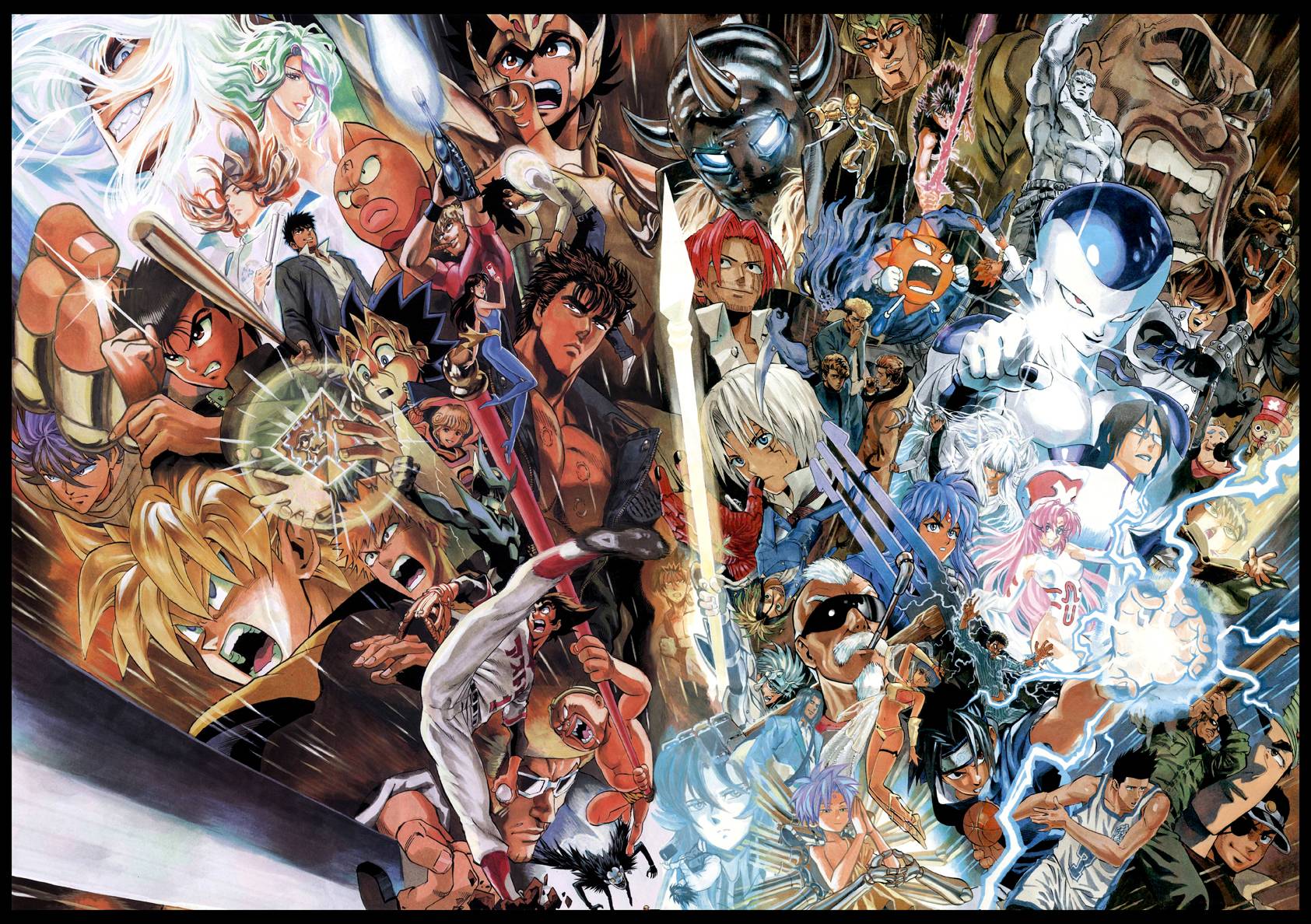 Murata Art on Twitter: "Weekly Shonen Jump 40th Anniversary Poster