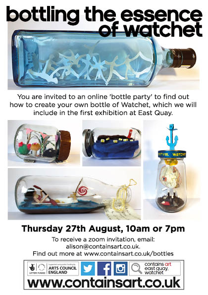 We need our Watchet community to contribute to the first exhibition at East Quay, for the opening of the quayside development in Summer 2021. How would you go about 'bottling the essence of Watchet’? #community #culture