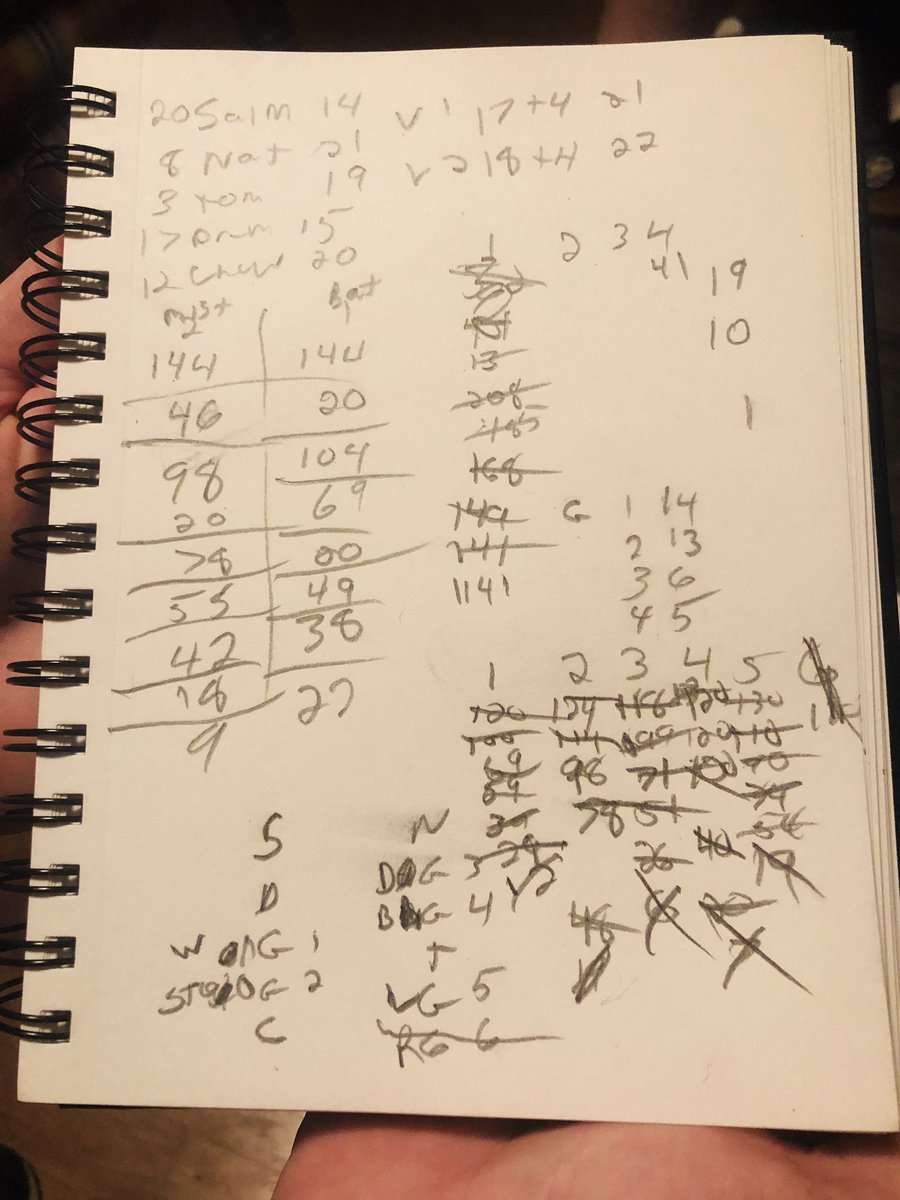 TalesCell18's tweet photo. Here is a peak at Steve Tโs notes for last nightโs session, only Steve T can make sense of them #DMnotes #dungeonsanddragons #dndoneshots https://t.co/5SYPFURcZb