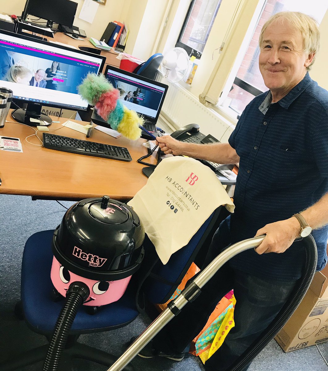 HBAHoddesdon's tweet photo. Just look how excited our Director @keithagrover is with our latest addition... 😊

MyHenry
MyHetty
#hettyhoover
#VickisDeskWasAlreadyClean
#CleaningWorkout
#CleanOffice
#DusterJustForPhoto
#hbaccountants #accountantwhoclean
#hoddesdon #hertfordshire #notyourusualaccountants https://t.co/fmfB8LMYoJ