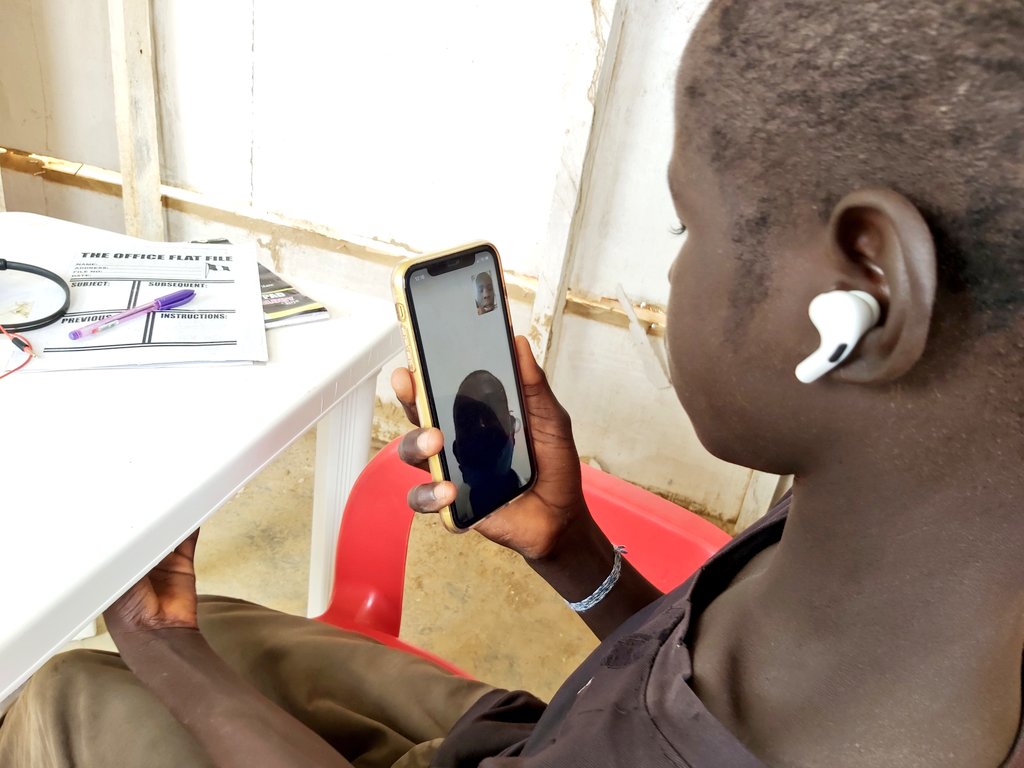 US_Koondeely's tweet photo. It's more than just a video call when the last time you saw you father's face was five years ago after being separated across two borders. 
Our @ICRC "Restoring Family Links" teams in Nigeria and Cameroon organised a video call between Abbas in Nigeria and his father in Cameroon https://t.co/BwtJqMAQT0