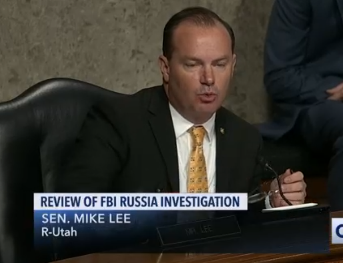 LEE (R-Utah's Senator You Never Remember Because Romney's the Other One): You are racist against traitors. Why do you love Obama and hate Trump.YATES: I briefed both the same about the same traitor.LEE: Obama is mean to traitors.