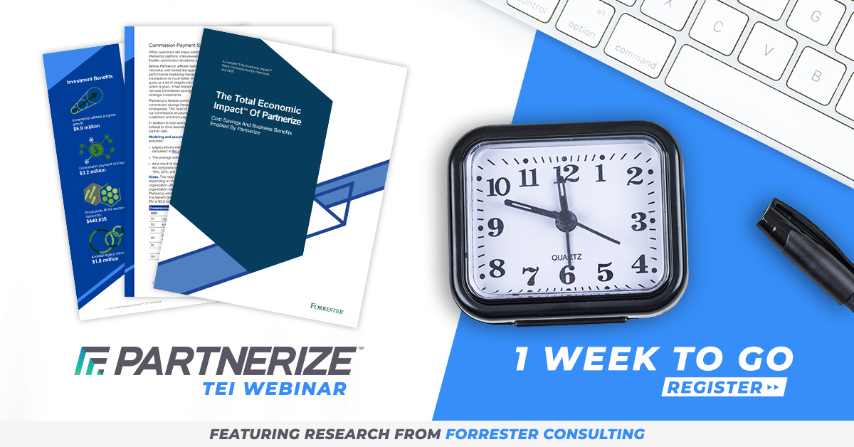 gtabet's tweet photo. Only one week until the @partnerize webinar featuring special guest Veronica Iles from @forrester, who will share the full results of the new commissioned TEI study that found switching to Partnerize yields $11.3M over thr https://t.co/DCPnAKho58 https://t.co/n9GLwTm6Cy