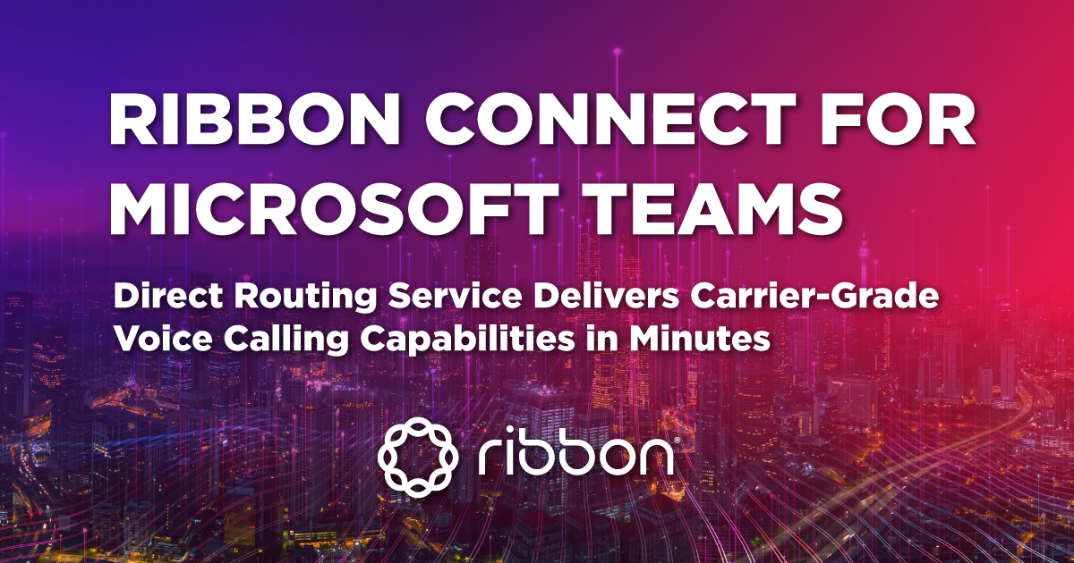 Ribbon Connect for #MicrosoftTeams #DirectRouting Service Delivers Carrier-Grade Voice Calling Capabilities in Minutes hubs.ly/H0tk04g0 <a href="/ribboncomm/">Ribbon</a> <a href="/MicrosoftTeams/">Microsoft Teams</a> <a href="/SYNNEX/">SYNNEX Corporation</a> #RibbonConnect #EC20 #VAR #channelpartners #cloudUC #UC
