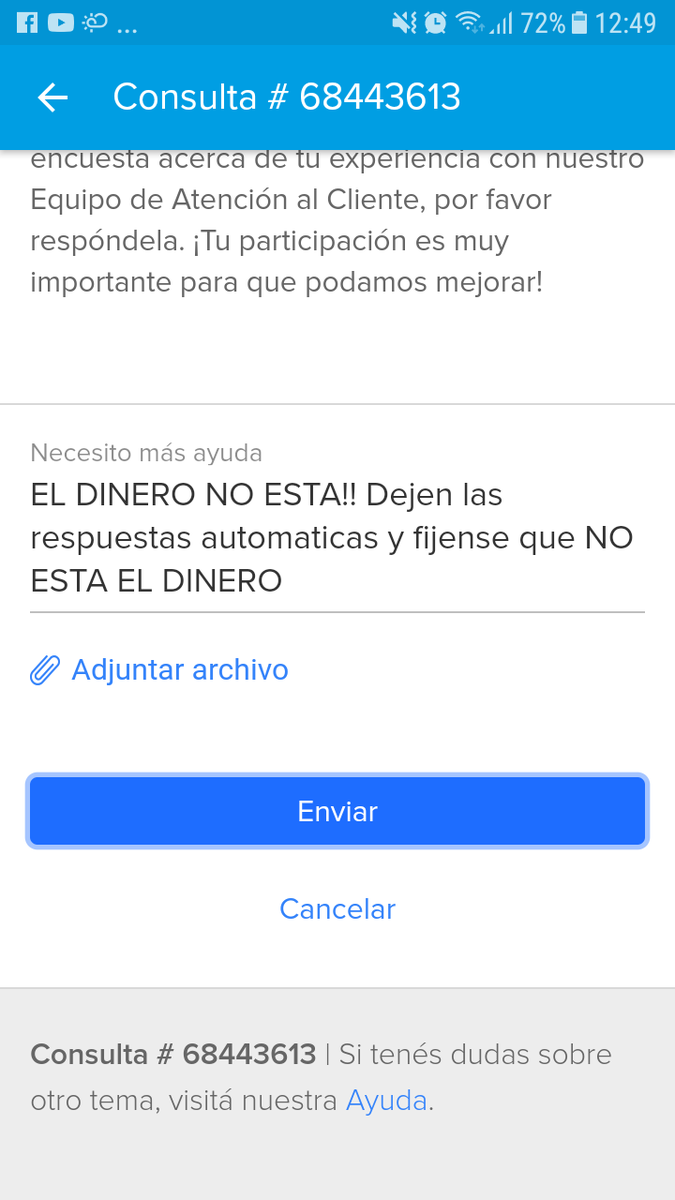 heetscapitalfed's tweet photo. @mercadopago Lo unico que hacen es enviar reapueataa automaticas, no hay alguien con quien hablar y se fije el error de la app??? Por dios @BAconsumidor  @EnDefensaC @dzapatillas https://t.co/dO76bDqnPC