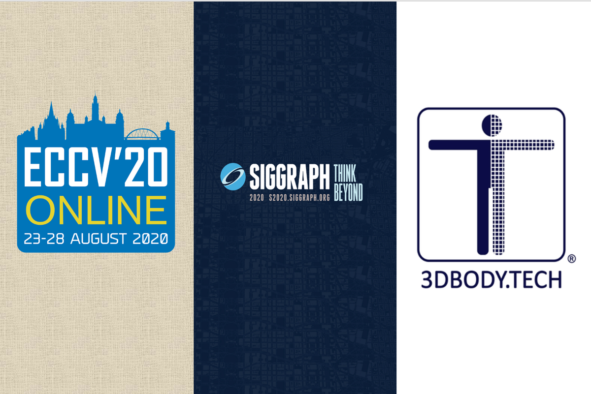 meshcapade's tweet photo. We’re very excited to be exhibiting at of all these #conferences this year! If you’re attending, don’t miss our virtual booth – where our latest technology will be on display.
More details here: https://t.co/jn8WJvIsbC
#SIGGRAPH2020 #eccv2020 #3dbodytech #computervision #3dbody https://t.co/z8PoUFALru