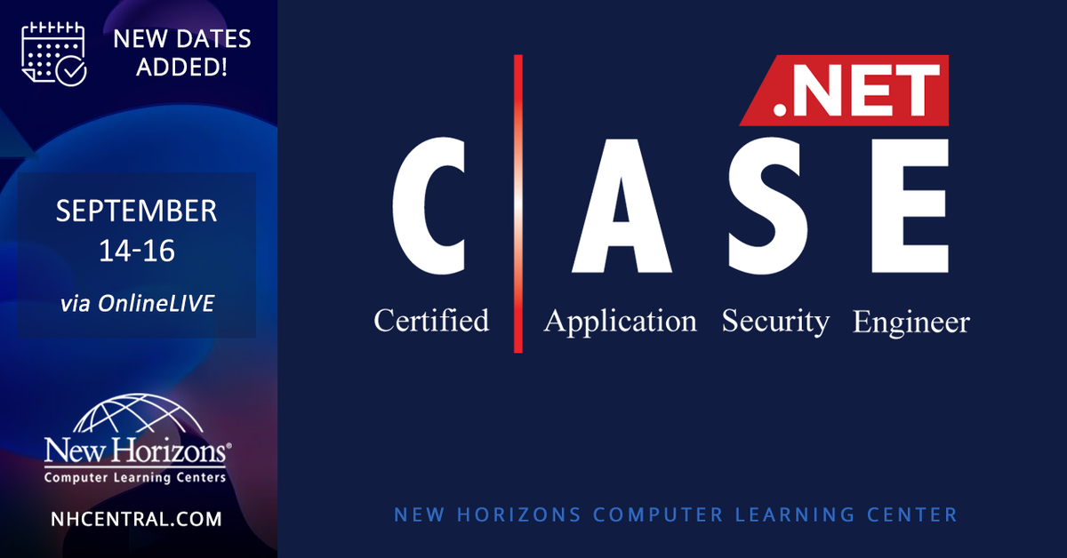 NHPittsburgh's tweet photo. New Date Added!  

#ECCouncil Certified Application Security Engineer CASE .NET will be offered September 14-16. 

https://t.co/cpaahSi8en

Don't forget - 25% off hot seats! Contact us today for more information. https://t.co/iiO5vwwTOa