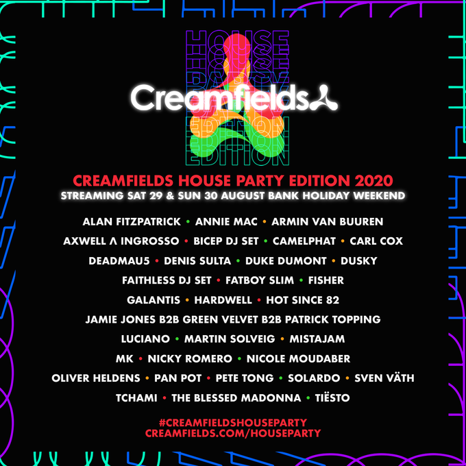 Creamfields House Party Edition lineup