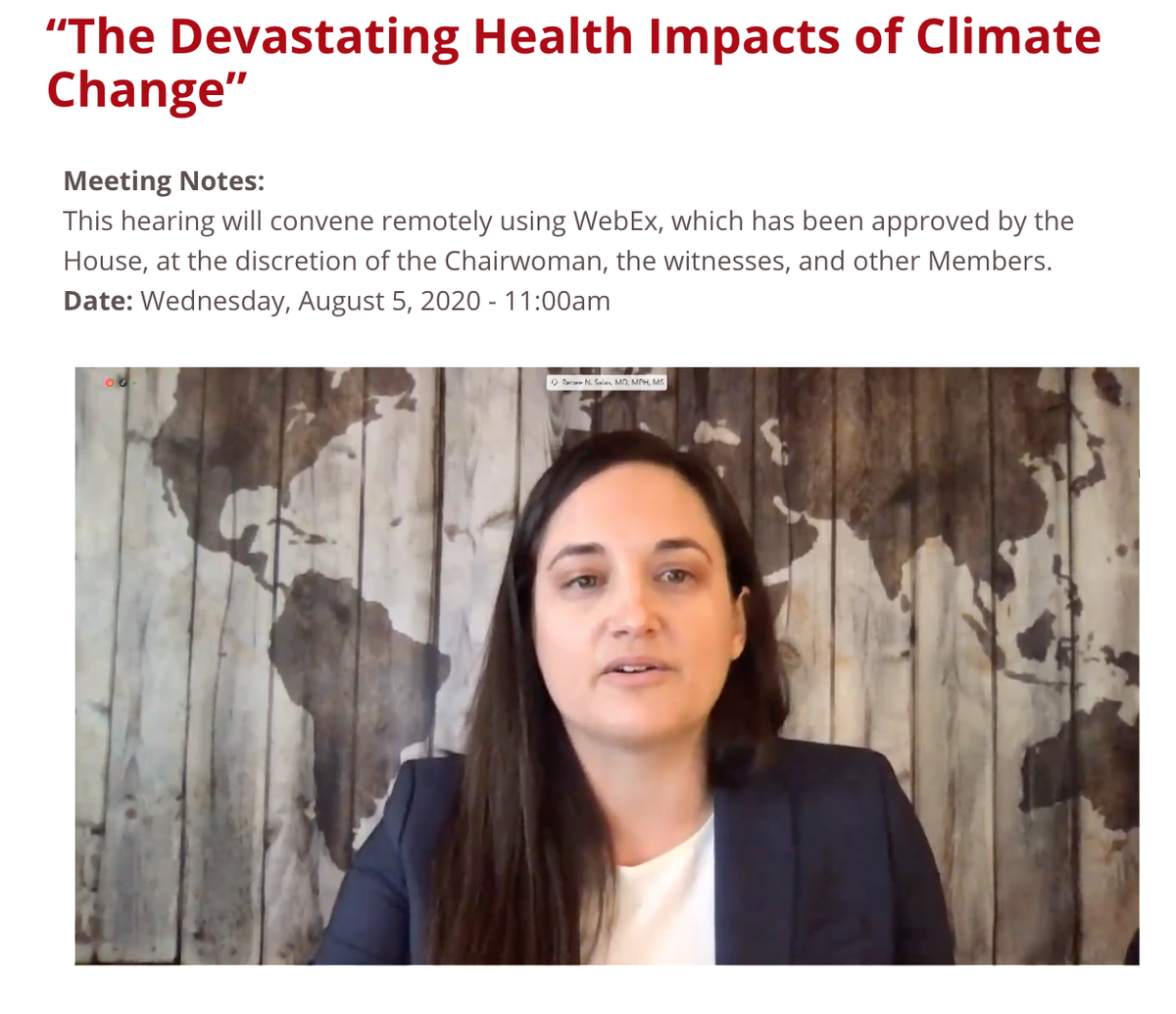 HarvardCCHANGE's tweet image. "Every life is equally valued &amp;amp; provided equal care"" But health problems related to climate fall hardest on elderly, poor, racial minorities &amp;amp; children. —Our #ClimateMD Leader @ReneeNSalas_MD, testifying to @OversightDems 

Her policy recommendations: ow.ly/7kXi50ARtB6"