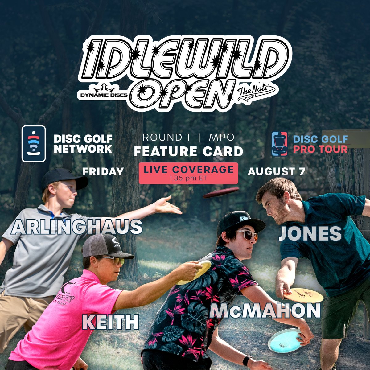 Feature Cards for Round 1 at Idlewild 👀  Who are you most excited to watch on the Disc Golf Network on Friday?

To subscribe to the Disc Golf Network, head to discgolfnetwork.com [LINK IN BIO] or download the DGN app!

#discgolfprotour
#discgolfnetwork