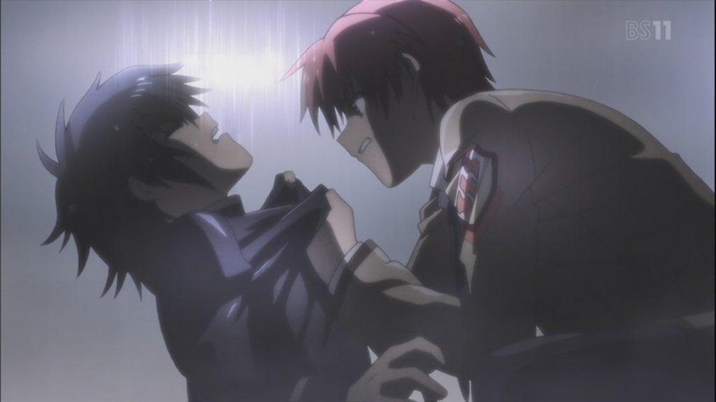 さつき Angel Beats 6話感想 記憶は人が必死に生きた証 過程も結果も全てがそれなんだ お前の人生だって本物だったはずだろ 音無と直井のシーンは涙腺が緩む 今ここにいるのは直井 文人 音無が抱いてるのも直井 文人 彼以外の何者でもない