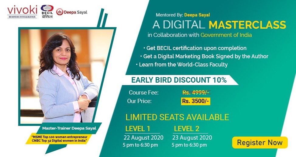 deepasayal's tweet image. A government Certified Digital Masterclass with industry centric Examples. Learn Digital Media and build your business.#joinus @FICCIFLO @ficci_india @minmsme @nitin_gadkari @OfficeOfNG @NITIAayog @NSDCINDIA @GoI_MeitY @NICMeity 
Register here : adgonline.in/digitalmaster/…