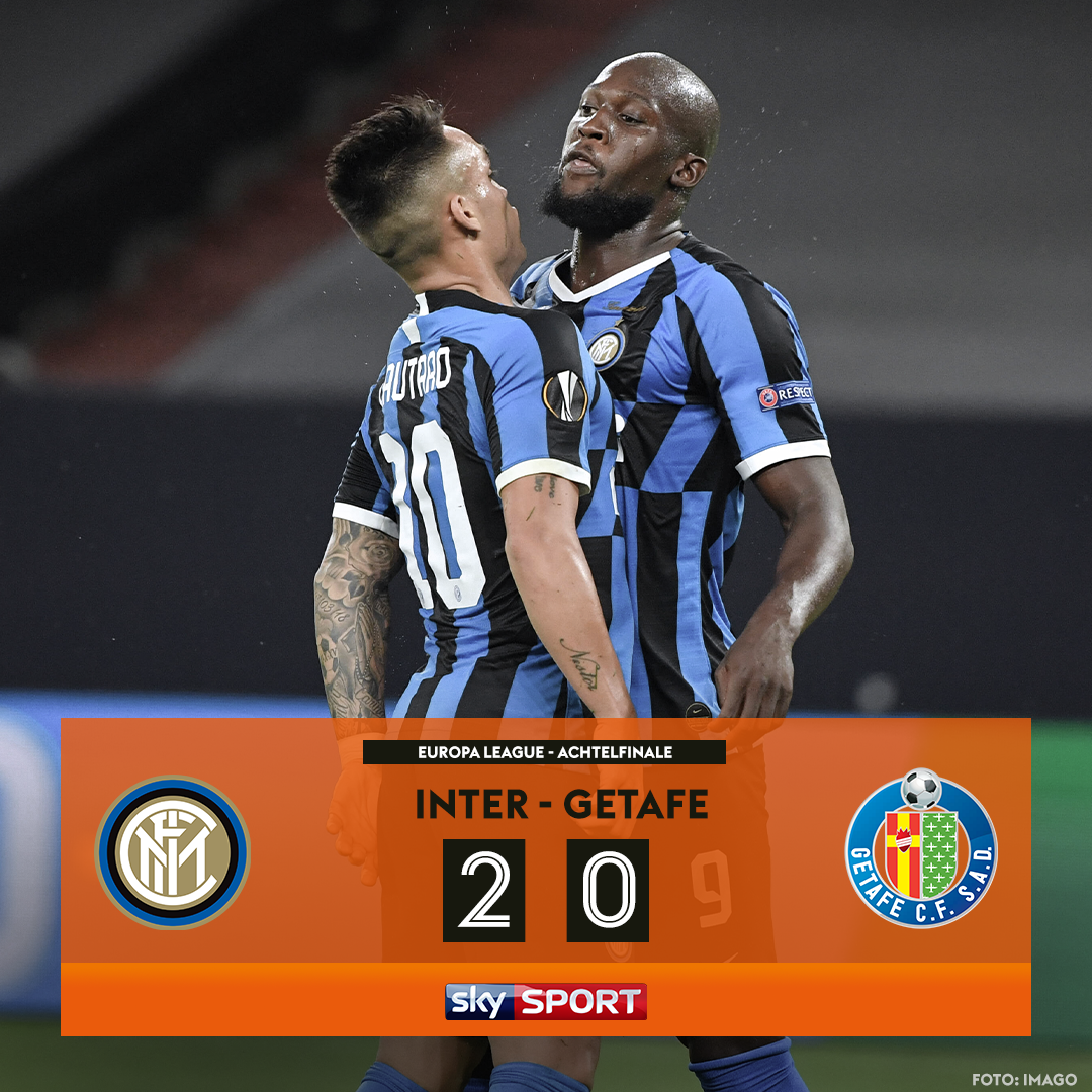 SkySportDE's tweet photo. K.O. für Getafe! 💥❌
Inter Mailand siegt im Alles-oder-Nichts-Spiel auf neutralem Boden 2:0 über Getafe. Somit steht der Einzug ins Viertelfinale der Europa League fest.
#uefa #europaleague #skysport #GetafeInter https://t.co/SrQ7ioewZs