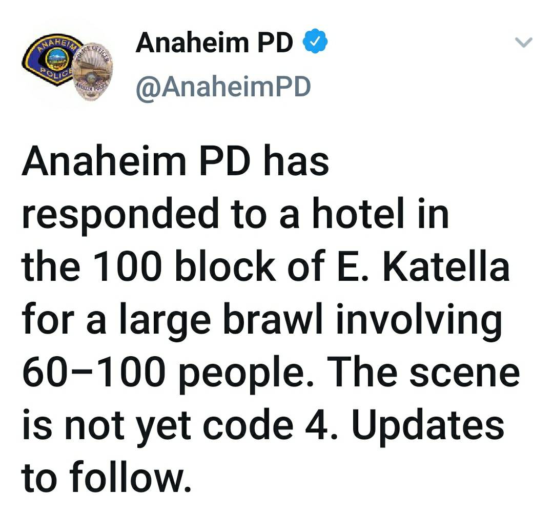 CopsDirect's tweet photo. #anaheim multiple #stabbings near #disneyland reported. Ironic that we are donating $30k of #firstresponder #trauma care equipment today to them. #procop #fundthepolice #welovecops #backtheblue #thinblueline https://t.co/SjfysEnsP4